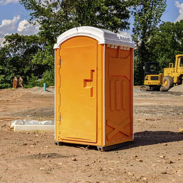 how often are the porta potties cleaned and serviced during a rental period in Bridgeport